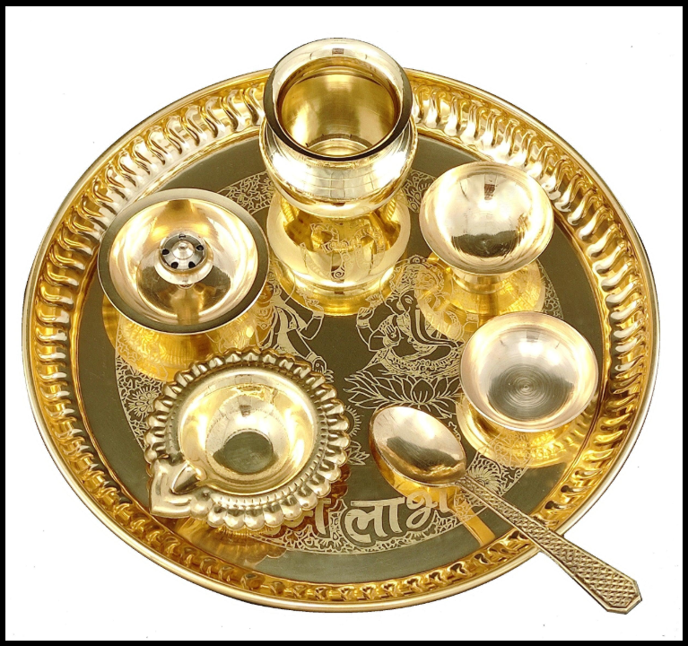 Brass puja thali - Image 2
